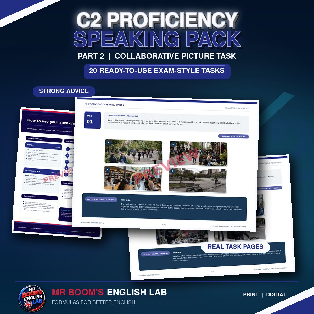 C2 Proficiency - Cambridge Exam Preparation: Part 2 (Collaborative Picture Task)
