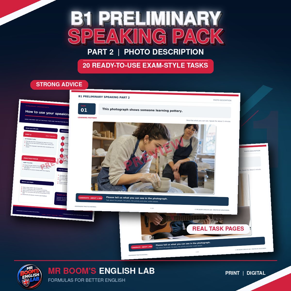 B1 Preliminary - Cambridge Exam Preparation: Part 2 (Photo Description)