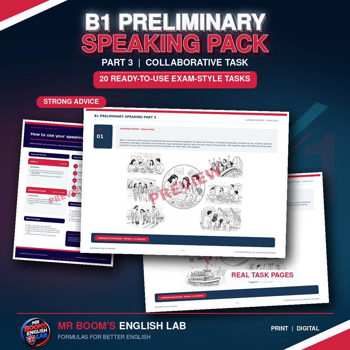 B1 Preliminary - Cambridge Exam Preparation: Part 3 (Collaborative Task)